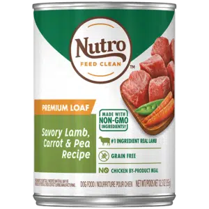 Nutro Premium Loaf Grain Free Savory Lamb, Carrot & Pea Adult Canned Dog Food - 12.5 oz, case of 12