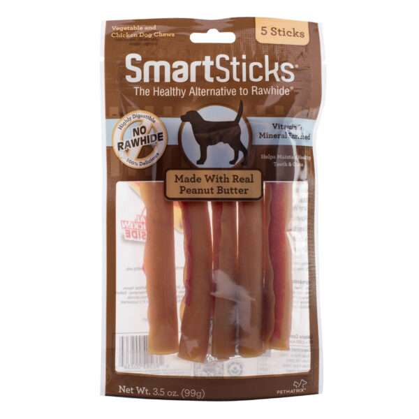 Smartbones Smartsticks Peanut Butter Sticks Dog Treat | 5 pk
