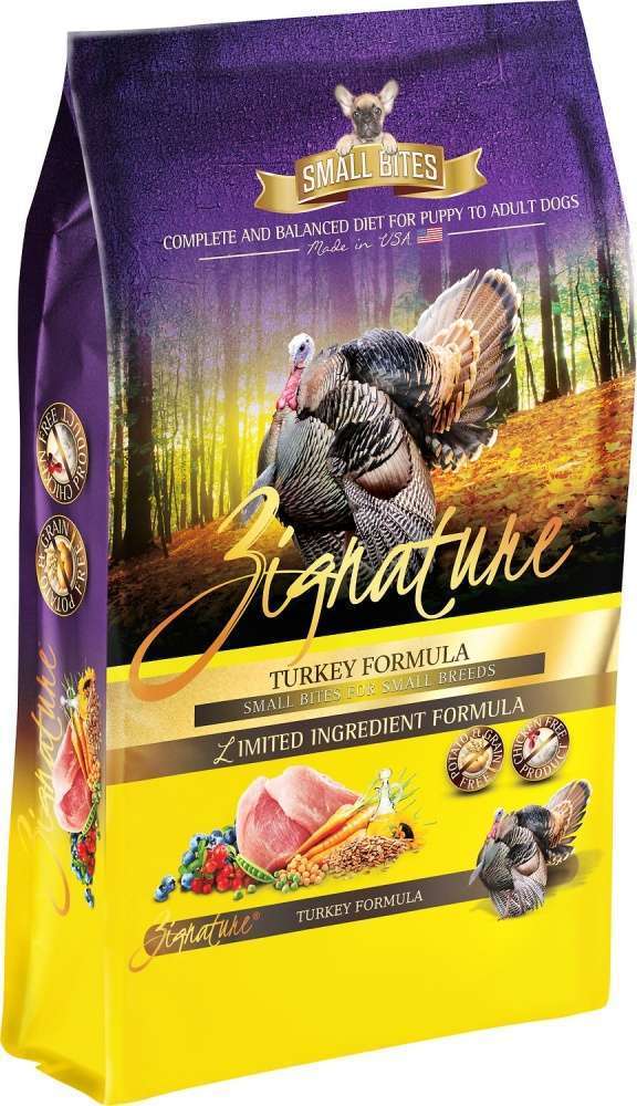 Zignature Small Bites Grain Free Turkey Formula Dry Dog Food - 12.5 lb Bag