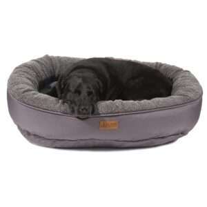 3 Dog Pet Supply EZ Wash Fleece Curler Dog Bed