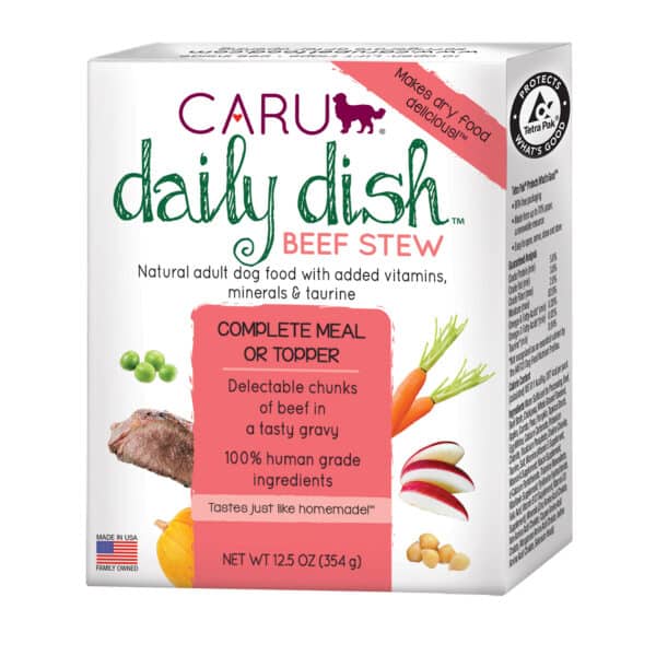 CARU Daily Dish Beef Stew Wet Dog Food, 12.5 oz., Case of 12, 12 X 12.5 OZ