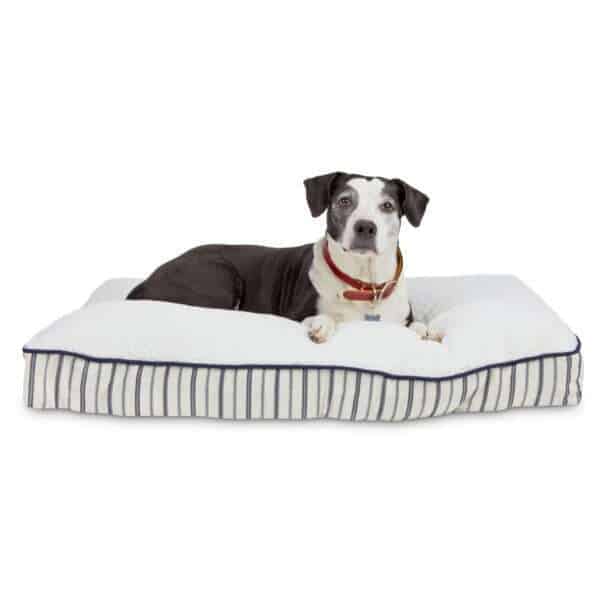 EveryYay Blue Nautical Striped Lounger Dog Bed, 40" L X 30" W, Large