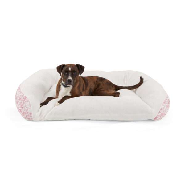 EveryYay Essentials Snooze Fest Couch Dog Bed, 36" L X 48" W X 10" H, Pink, X-Large