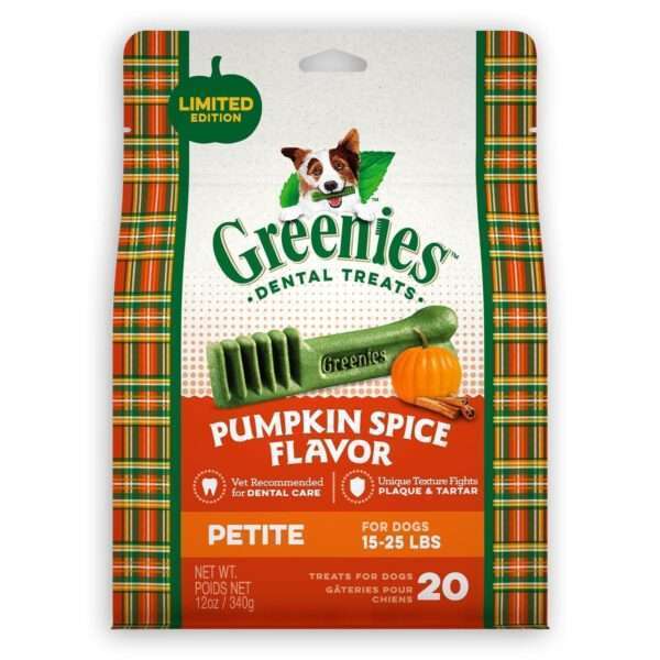 Greenies Greenies Pumpkin Spice Flavor Petite Size Dental Chew Treats For Dogs | 12 oz