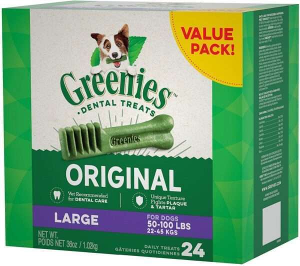 Greenies Large Original Dental Dog Chews - 12 oz, 8 count