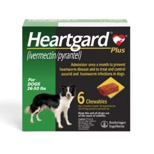 Heartgard Plus Chewables for Dogs 26 to 50 lbs.