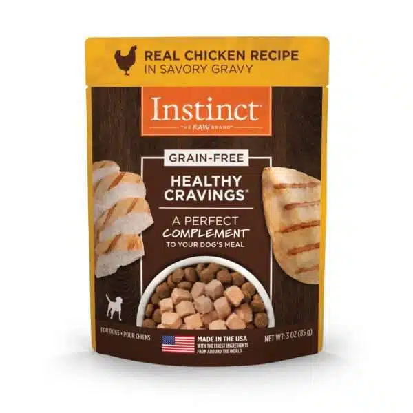 Instinct Healthy Cravings Grain Free Real Chicken Recipe Natural Wet Dog Food Topper, 3 oz., Case of 24, 24 X 3 OZ