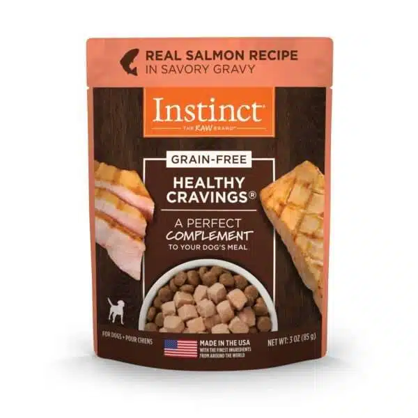 Instinct Healthy Cravings Grain Free Real Salmon Recipe Natural Wet Dog Food Topper, 3 oz., Case of 24, 24 X 3 OZ