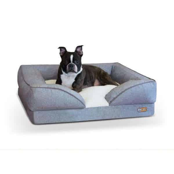 K&H Pillow-Top Orthopedic Lounger Gray Dog Beds