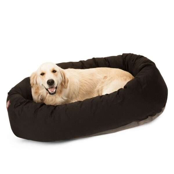 Majestic Pet Bagel Dog Bed in Black, Size: 40"L x 29"W 9"H | PetSmart