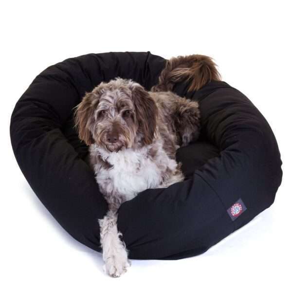 Majestic Pet Bagel Dog Bed in Black, Size: 52"L x 35"W 11"H | PetSmart
