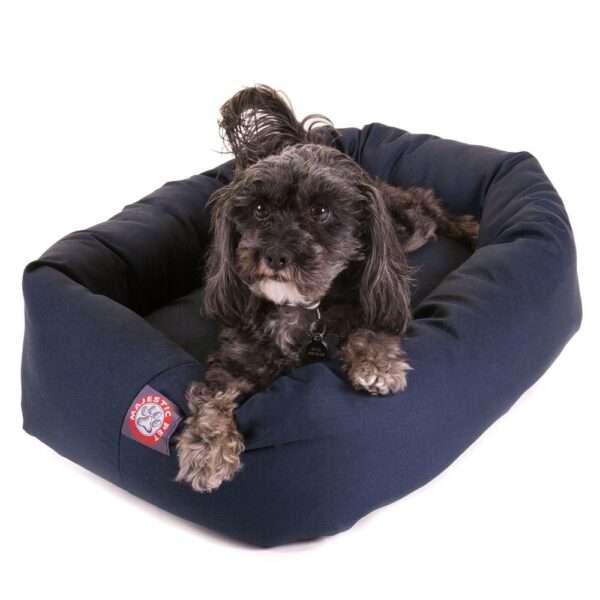 Majestic Pet Bagel Dog Bed in Dark Blue, Size: 24"L x 19"W 7"H | PetSmart