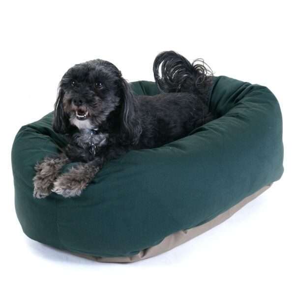 Majestic Pet Bagel Dog Bed in Dark Green, Size: 24"L x 19"W 7"H | PetSmart