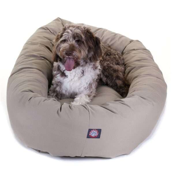 Majestic Pet Bagel Dog Bed in Khaki, Size: 52"L x 35"W 11"H | PetSmart