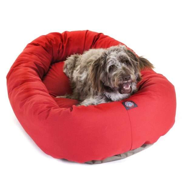Majestic Pet Bagel Dog Bed in Red, Size: 52"L x 35"W 11"H | PetSmart