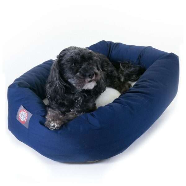 Majestic Pet Products Bagel Dog Bed in Blue, Size: 24"L x 19"W 7"H | Polyester PetSmart