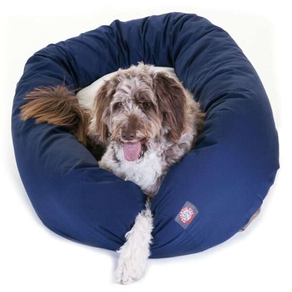 Majestic Pet Products Bagel Dog Bed in Blue, Size: 52"L x 35"W 11"H | Polyester PetSmart