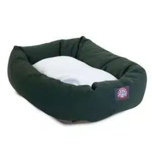 Majestic Pet Products Bagel Dog Bed in Dark Green, Size: 40"L x 29"W 9"H | Polyester PetSmart
