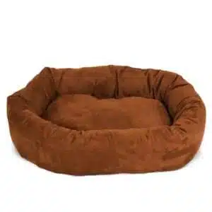 Majestic Pet Products Bagel Dog Bed in Rust, Size: 24"L x 19"W 7"H | Polyester PetSmart