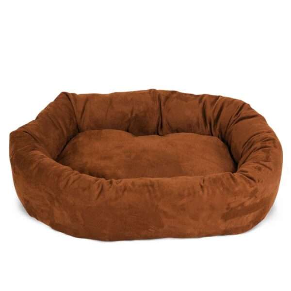 Majestic Pet Products Bagel Dog Bed in Rust, Size: 24"L x 19"W 7"H | Polyester PetSmart