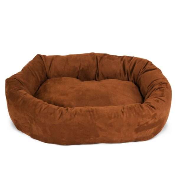 Majestic Pet Products Bagel Dog Bed in Rust, Size: 32"L x 23"W 7"H | Polyester PetSmart