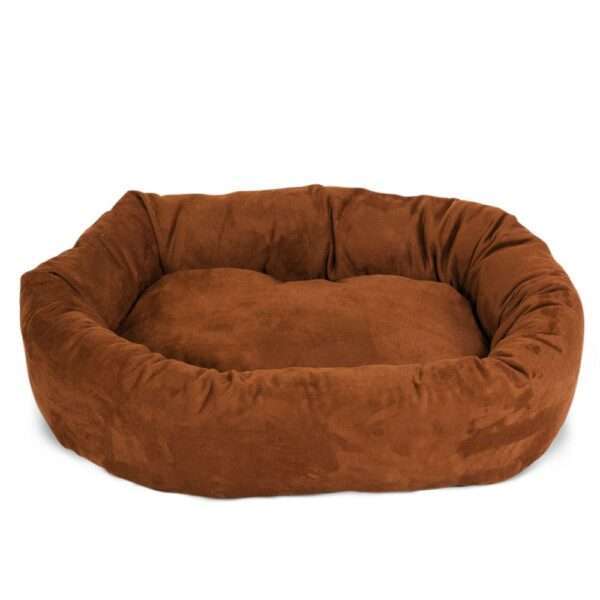 Majestic Pet Products Bagel Dog Bed in Rust, Size: 40"L x 29"W 9"H | Polyester PetSmart