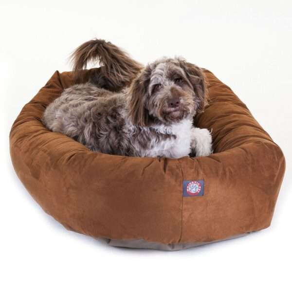 Majestic Pet Products Bagel Dog Bed in Rust, Size: 52"L x 35"W 11"H | Polyester PetSmart
