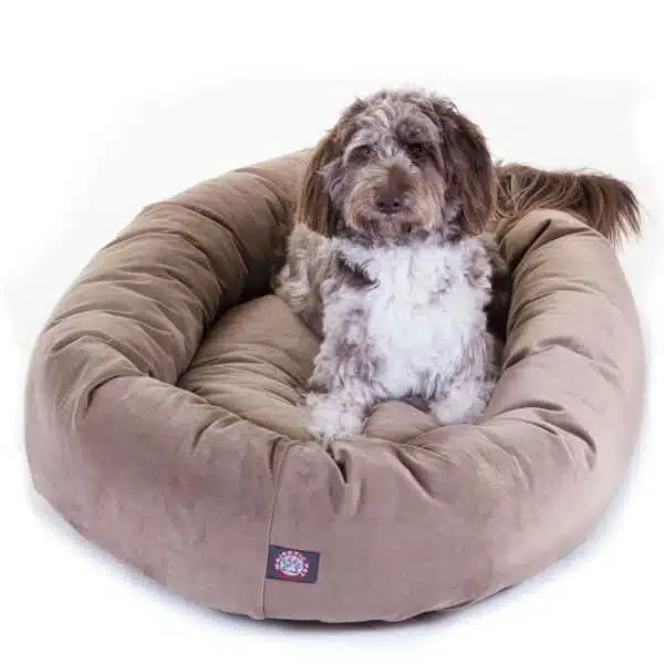 Majestic Pet Products Bagel Dog Bed in Stone, Size: 52"L x 35"W 11"H | Polyester PetSmart