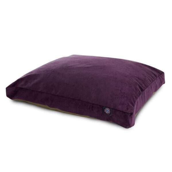 Majestic Pet Villa Collection Rectangle Dog Bed in Aubergine, Size: 36"L x 29"W 4"H | Polyester PetSmart
