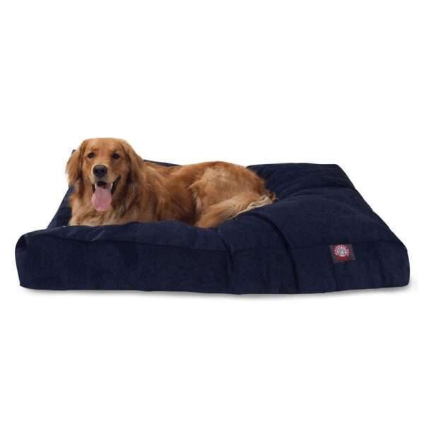 Majestic Pet Villa Collection Rectangle Dog Bed in Navy Blue, Size: 50"L x 42"W 5"H | Polyester PetSmart