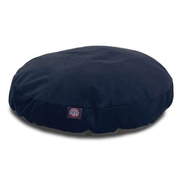 Majestic Pet Villa Collection Round Dog Bed in Navy Blue, Size: 36"L x 36"W 5"H | Polyester PetSmart