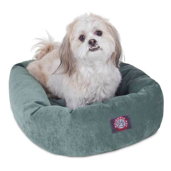 Majestic Pet Villa Micro-Velvet Bagel Dog Bed, Size: 24"L x 19"W 7"H | Polyester PetSmart