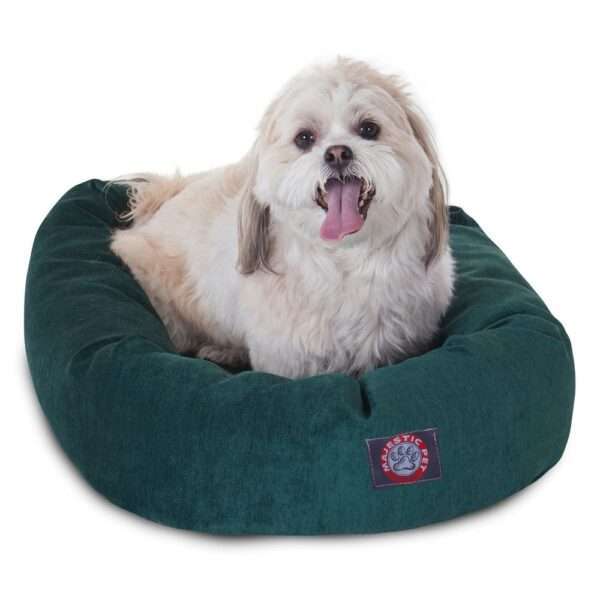 Majestic Pet Villa Micro-Velvet Bagel Dog Bed in Marine, Size: 24"L x 19"W 7"H | Polyester PetSmart