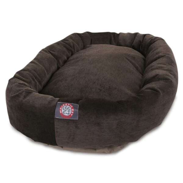 Majestic Pet Villa Micro-Velvet Bagel Dog Bed in Storm, Size: 40"L x 29"W 9"H | Polyester PetSmart
