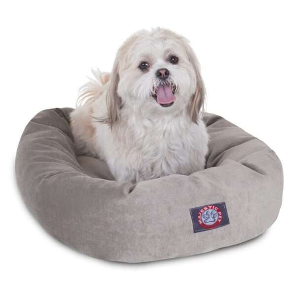 Majestic Pet Villa Micro-Velvet Bagel Dog Bed in Vintage, Size: 24"L x 19"W 7"H | Polyester PetSmart