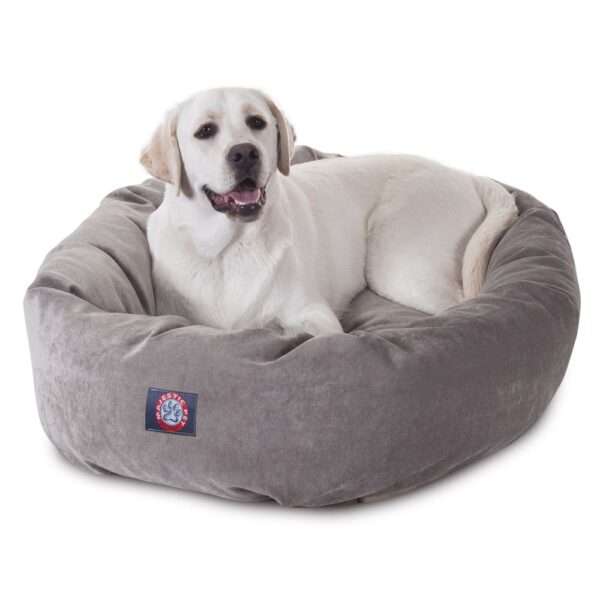 Majestic Pet Villa Micro-Velvet Bagel Dog Bed in Vintage, Size: 40"L x 29"W 9"H | Polyester PetSmart