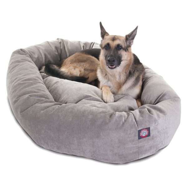 Majestic Pet Villa Micro-Velvet Bagel Dog Bed in Vintage, Size: 52"L x 35"W 11"H | Polyester PetSmart