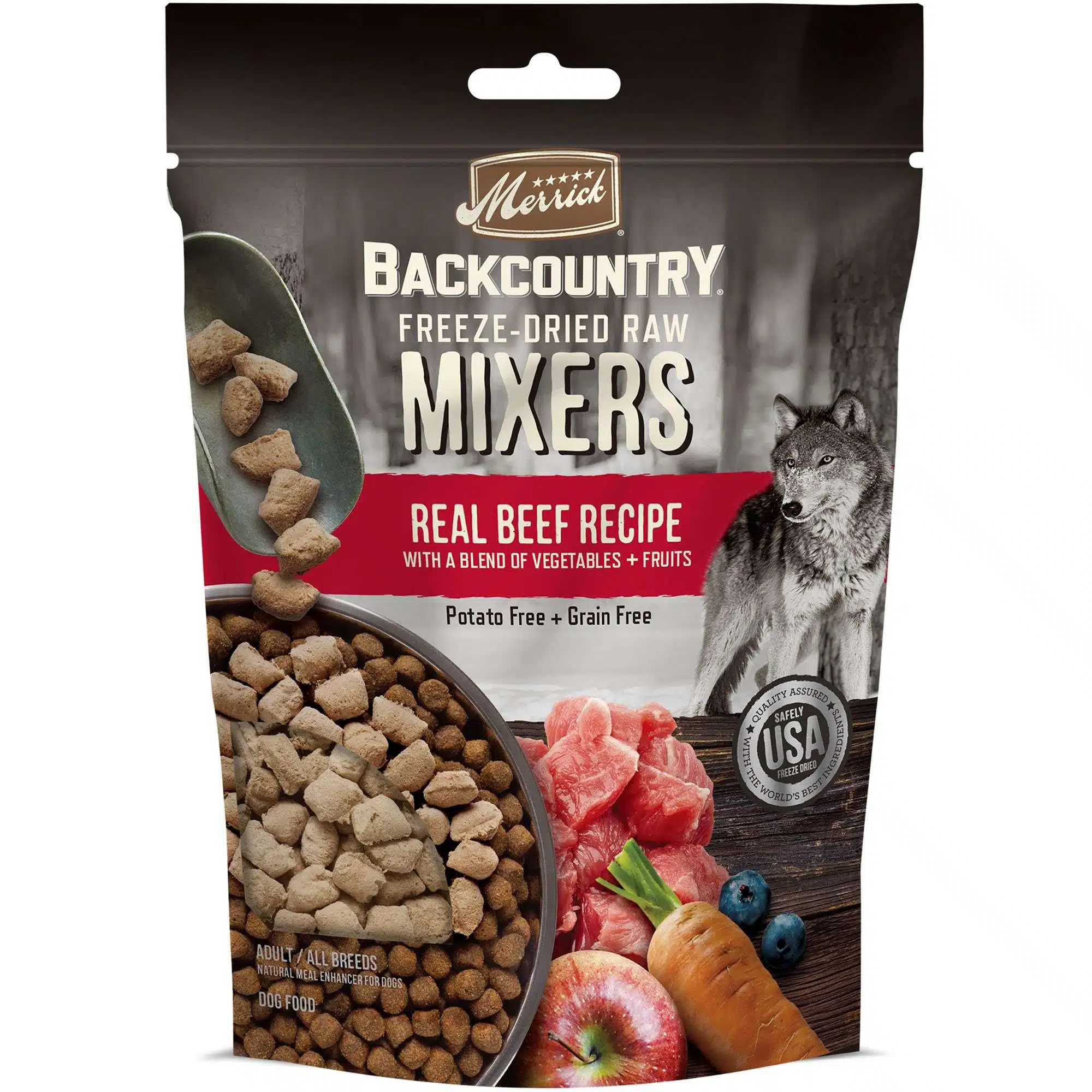 Merrick Backcountry Adult Dry Dog Food Topper - Beef, Corn Free, Wheat Size: 12.5 oz | PetSmart