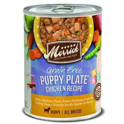 Merrick Grain Free Puppy Plate Canned Dog Food 12.7-oz, case of 12