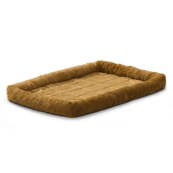 Midwest Quiet Time Bolster Cinnamon Dog Bed, 48" L X 30" W, XX-Large