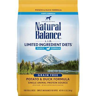 Natural Balance L.I.D. Limited Ingredient Diets Grain Free Potato and Duck Puppy Formula Dry Dog Food 4-lb