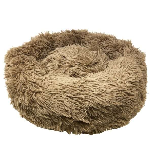 Pet Life Nestler High-Grade Plush and Soft Rounded Dog Bed in Beige, Size: 19.68"L x 19.68"W 6.69"H | Polyester PetSmart