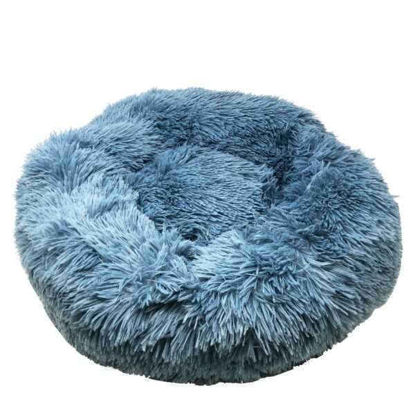 Pet Life Nestler High-Grade Plush and Soft Rounded Dog Bed in Blue, Size: 19.68"L x 19.68"W 6.69"H | Polyester PetSmart