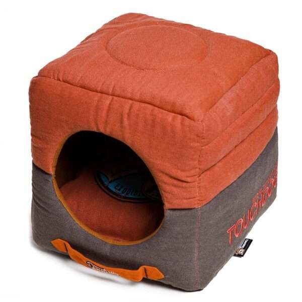 Pet Life Touchdog Convertible and Reversible Dog Bed in Burnt Orange | Nylon PetSmart