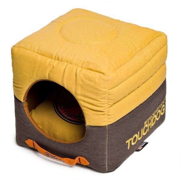 Pet Life Touchdog Convertible and Reversible Dog Bed in Yellow | Nylon PetSmart