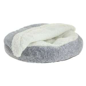 Top Paw Knit Snuggler Cave Dog Bed in Grey, Size: 22"L x 22"W 5"H | Polyester PetSmart