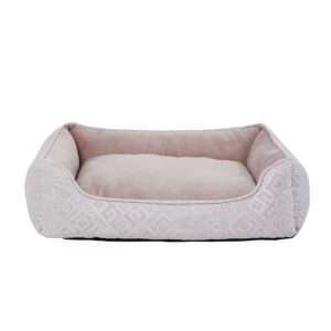 Top Paw Lavender Square Textured Cuddler Dog Bed, Size: 22"L x 28"W 7.5"H | Polyester PetSmart