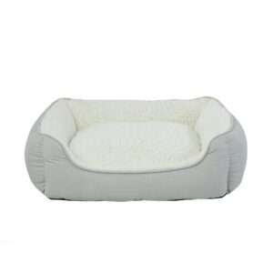 Top Paw Quilted Cube Classic Cuddler Dog Bed in Grey, Size: 18"L x 22"W 6.5"H | Polyester PetSmart