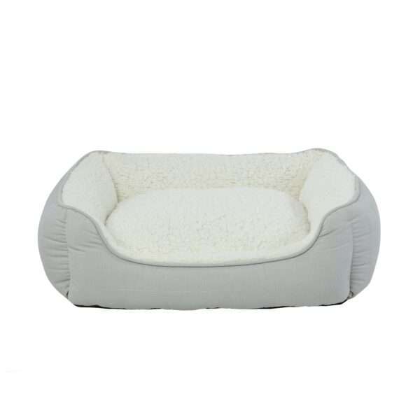 Top Paw Quilted Cube Classic Cuddler Dog Bed in Grey, Size: 18"L x 22"W 6.5"H | Polyester PetSmart