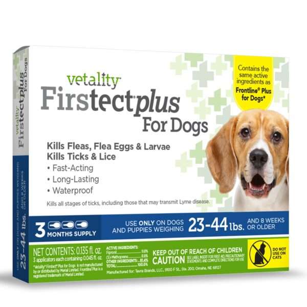 Vetality Firstect Plus for Dogs 23-44 lbs., 3 Dose, Medium